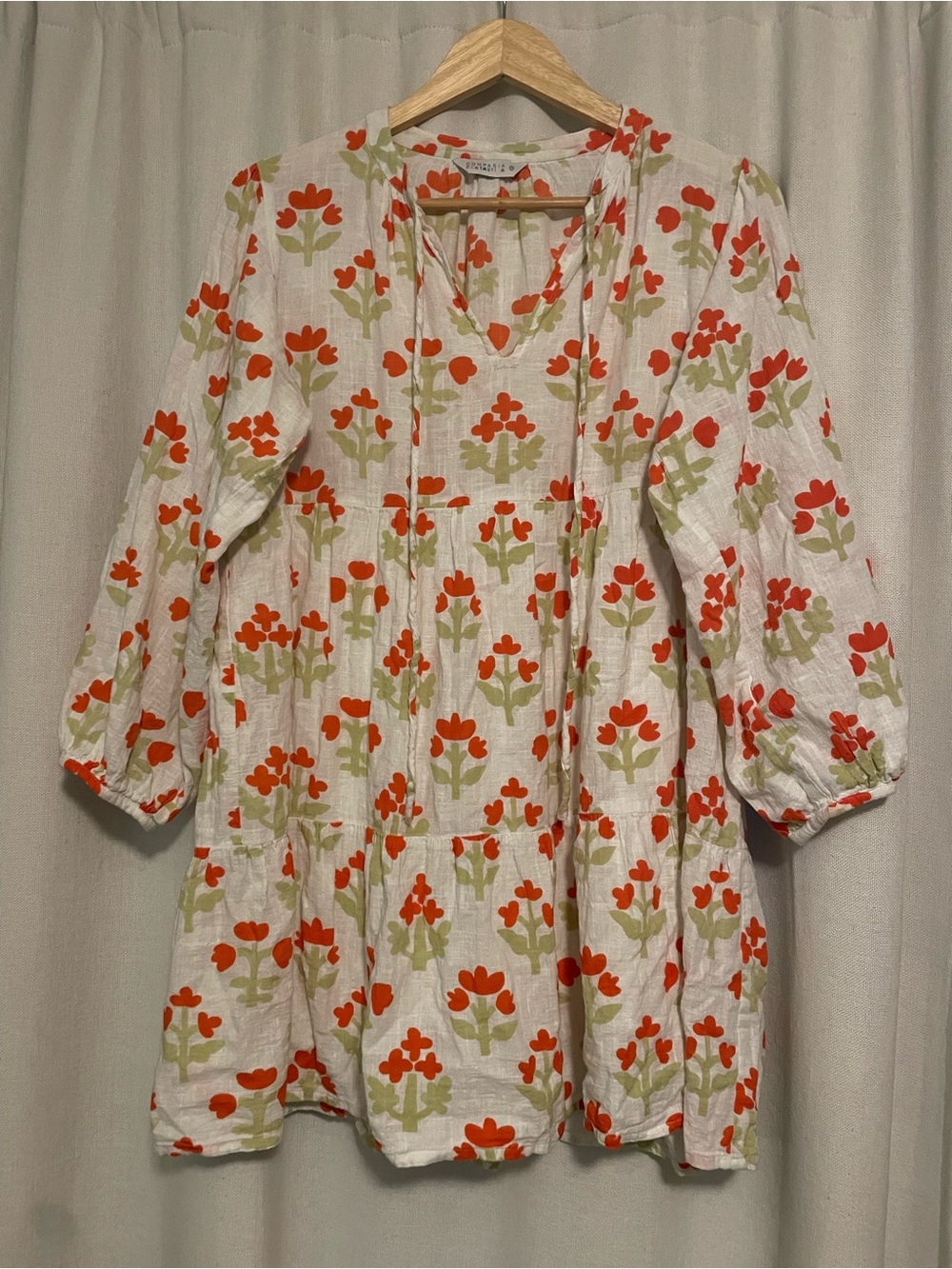 Compania Fantastica Floral Tiered Mini Dress